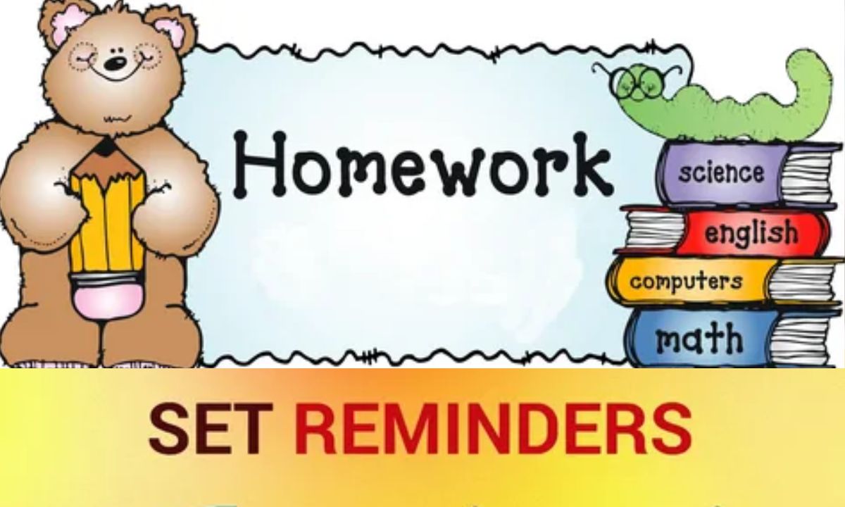 Reminders for Homework